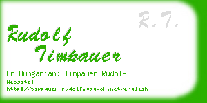 rudolf timpauer business card